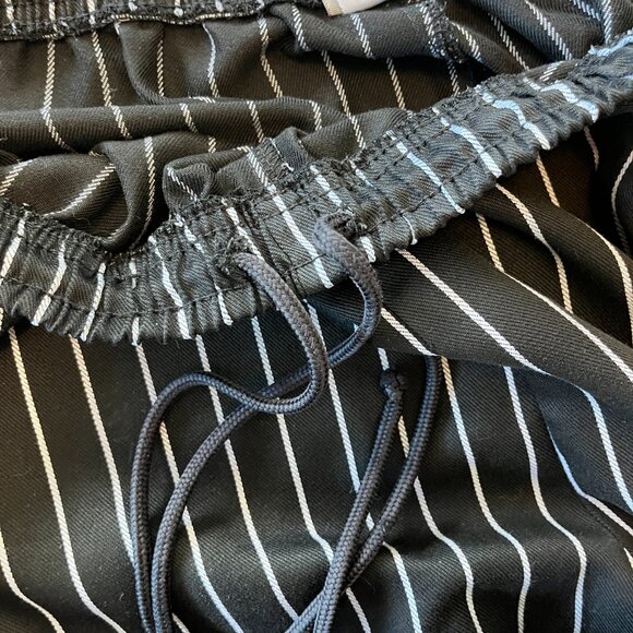 Unisex KNG Black and White Stripe Chef Kitchen Pants - XL - Picture 7 of 8